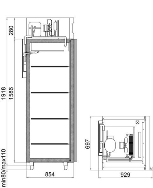 Холодильный шкаф Polair DM107-S