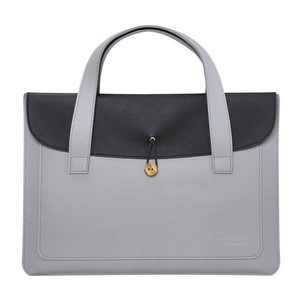 Ручная сумка из искусственной кожи черного цвета для ноутбука или планшета до 16 дюймов, серия AURA Series Handbag от Dux Ducis