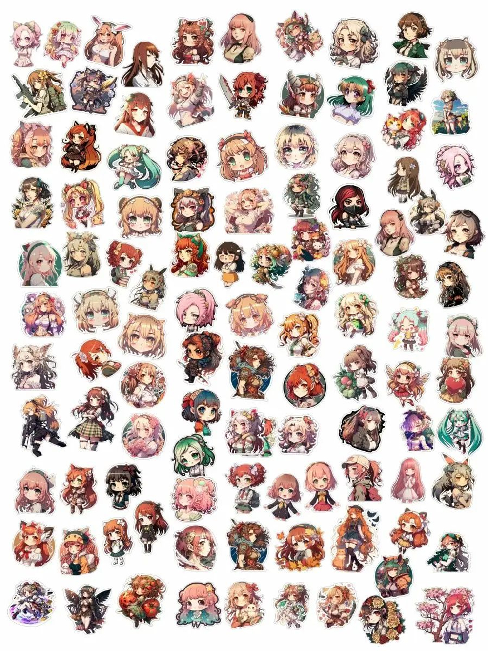 Наклейки аниме стикеры набор на телефон