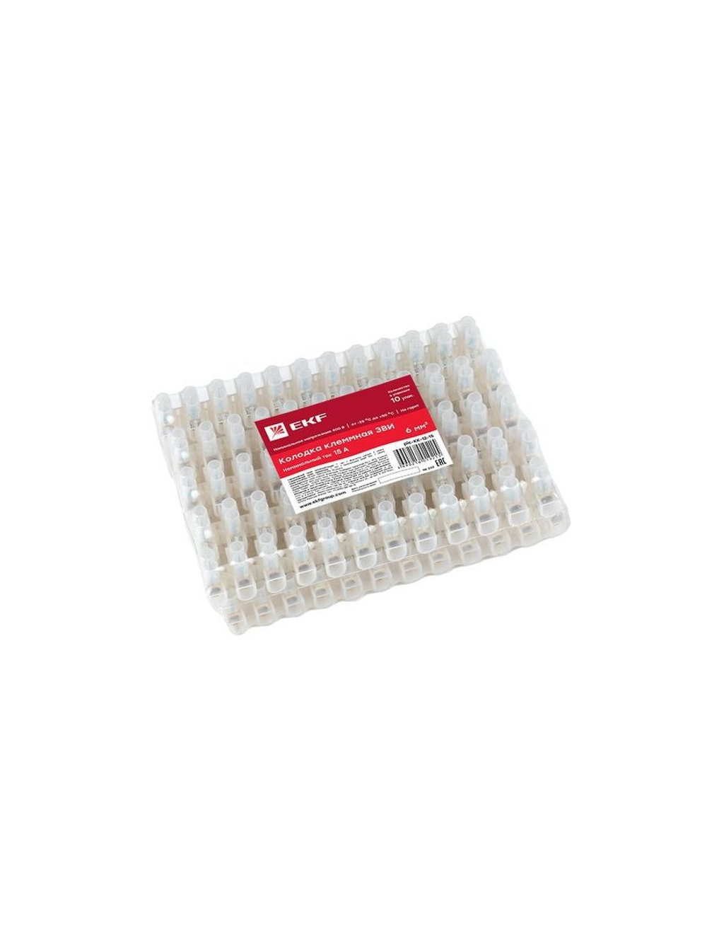 Колодка клеммная 12кв.мм 15А полиэтилен PROxima EKF plc-KK-12-15
