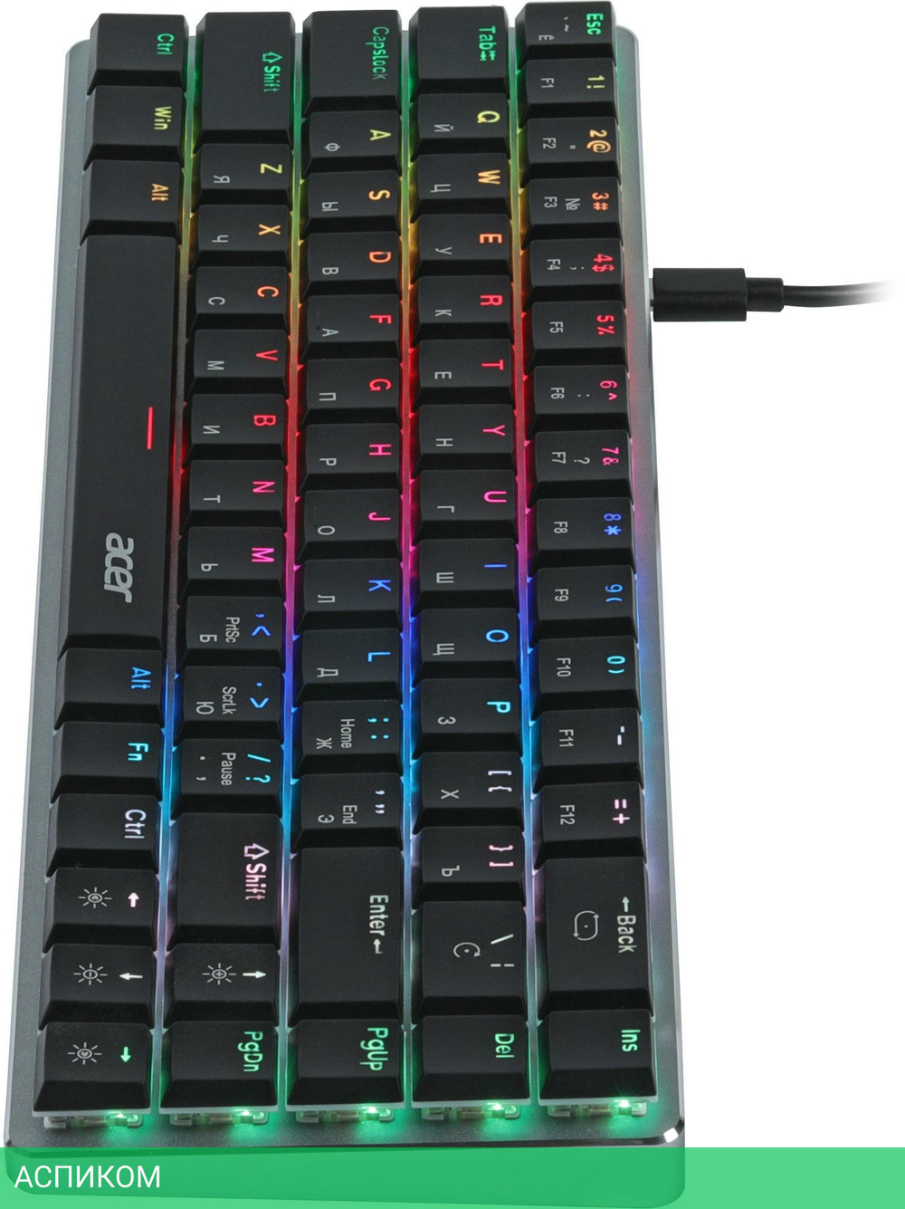 Клавиатура Acer OKW302 серебристый (ZL.KBDCC.01C)