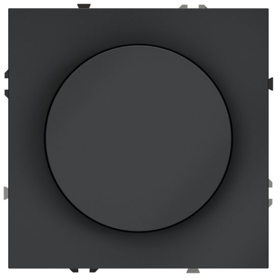 Светорегулятор встраиваемый VOLTUM S70 поворотно-нажимной 600 Вт, (графит)