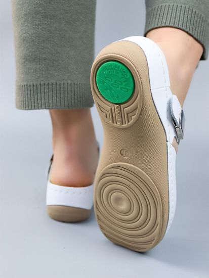 900 | Женские тапочки-сабо (белый)