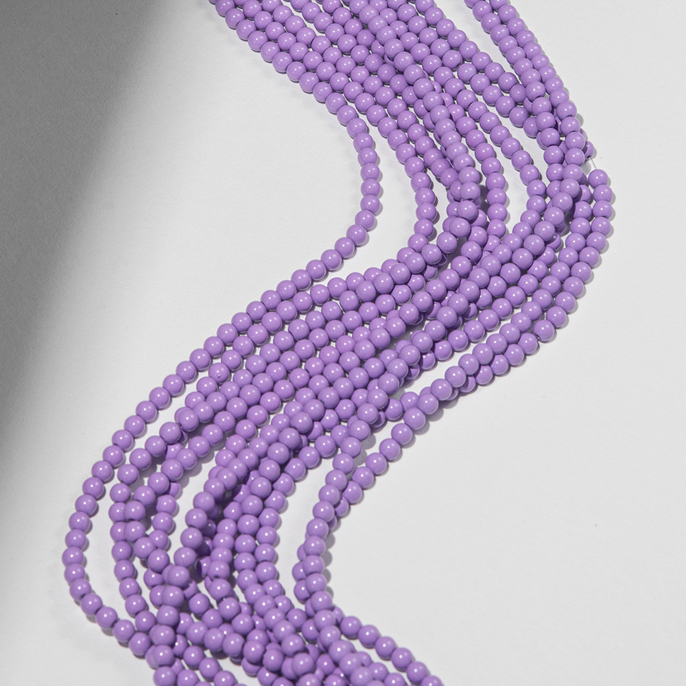 Хрустальный жемчуг, оттенок "Черничный макарун", шар 4,3мм