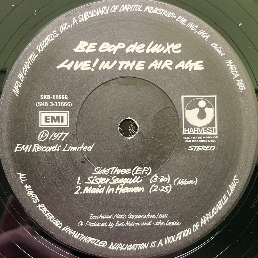 Be Bop Deluxe ‎– Live! In The Air Age 2LP (США 1977г.)