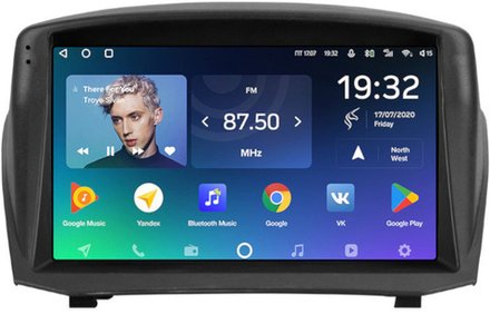 Магнитола для Ford Fiesta MK6 2008-2012 (красный БК, рамка тип 2) - Teyes SPRO+ на Android 10, ТОП процессор, 4Гб+32Гб, 4G SIM-слот