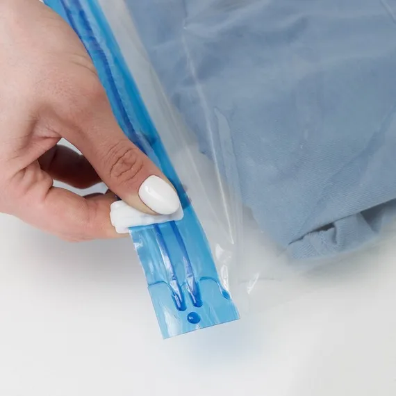 Вакуумный пакет скручивающийся дорожный, 38×54 см, 2 шт, цвет МИКС