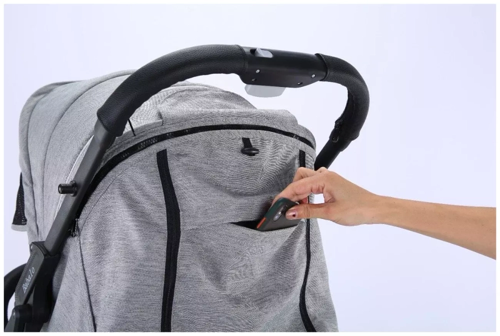 Коляска прогулочная Babalo 2022 Изумруд текстиль на чёрной раме с сумкой