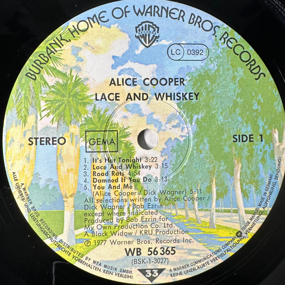 Alice Cooper – Lace And Whiskey (Германия 1977г.)
