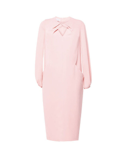 Платье с прорезными карманами розовое 10-02-19FW