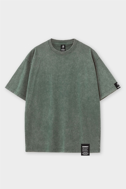 Футболка SHMOT BLANK, GARMENT DYE, Зеленый
