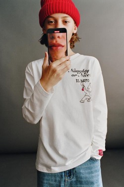 ZARA ЛОНГСЛИВ С ПРИНТОМ THE SIMPSONS ™ MATT GROENING, ЖЕЛТОВАТО-БЕЛЫЙ