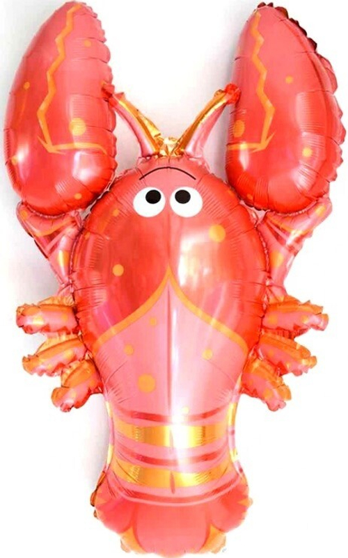 Шар с клапаном (15''/38 см) Мини-фигура, Лобстер, 1 шт.