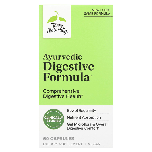 Terry Naturally, Аюрведическая формула для пищеварения, 60 капсул