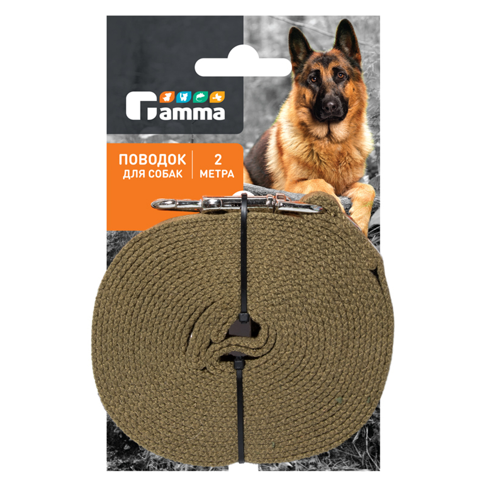 Поводок брезентовый, 25*2000мм, Gamma