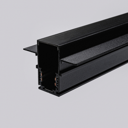 Магнитный встраиваемый трековый шинопровод Terra под ГКЛ 9,5 мм, MKT-2R-300-B 3м Черный