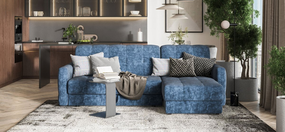 Угловой диван Босс Слип 160 Велюр Роял топаз