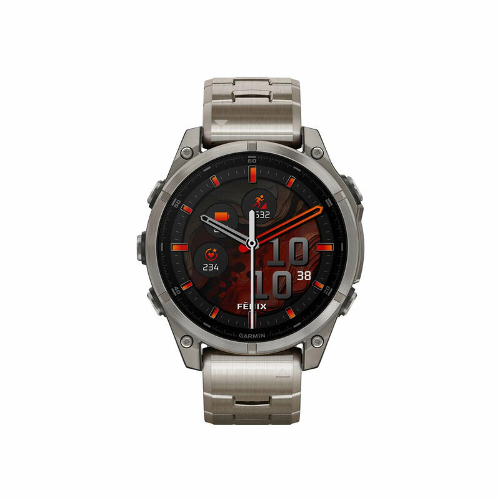 Умные часы Garmin FENIX 8 47 мм Amoled Sapphire Titanium Band+Grapphite Silicone Band