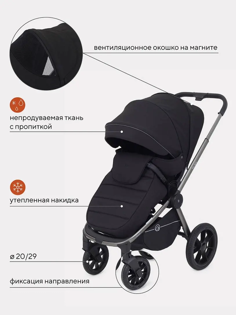Коляска детская RANT "FLEX PRO" (3в1) RA075