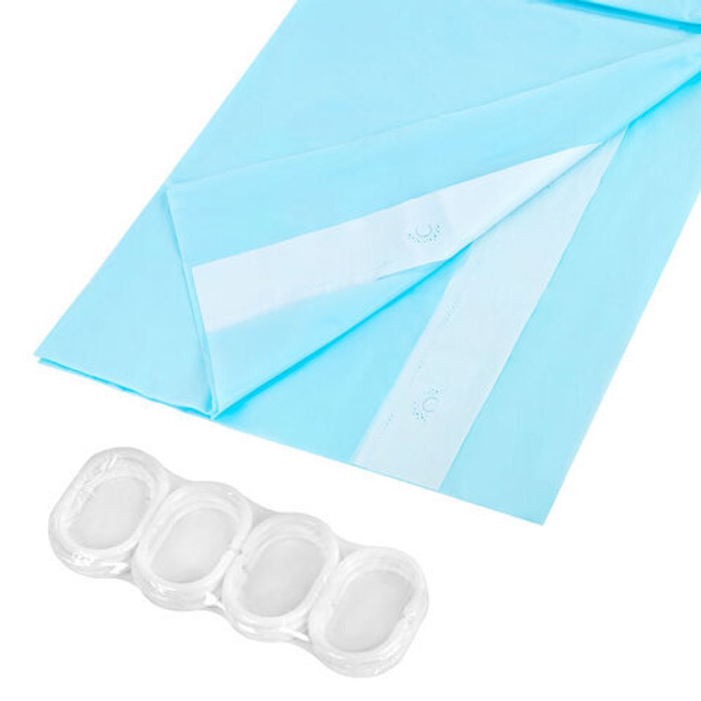 Шторка для ванной PEVA, 180х200 см, кольца в комплекте, 3 цвета ассорти (белый, голубой, коричневый), PRIMILA (ПРИМИЛА), 700073