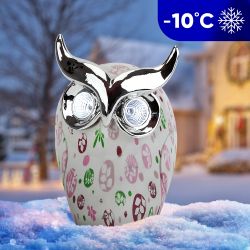 ERAFYH01-05 ЭРА Садовый светильник Филин на солнечной батарее, полистоун, 16 см