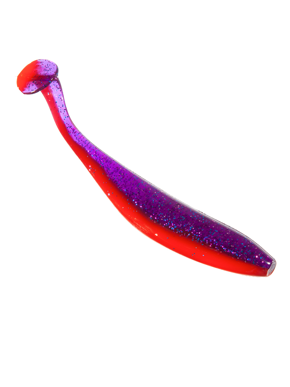 Приманка ZUB-IZI 185мм(7,3")-3шт, (цвет 021) фиолетовый верх -красный низ
