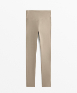 OYSHO Легинсы Comfortlux длиной 65 см, светлый-хаки