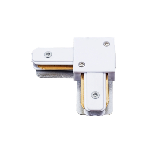 UBX-Q122 G21 WHITE 1 POLYBAG Соединитель для шинопроводов типа G, L-образный. Однофазный. Белый. ТМ Volpe.