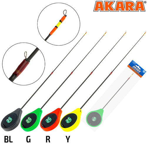 Удочка зимняя  Akara Ice Pro L 355 (1,0-8,0 гр.) 2х. составной Green
