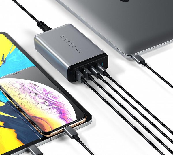 Сетевое зарядное устройство Satechi Dual Travel Charger 78W ST-MC2TCAM (Silver)