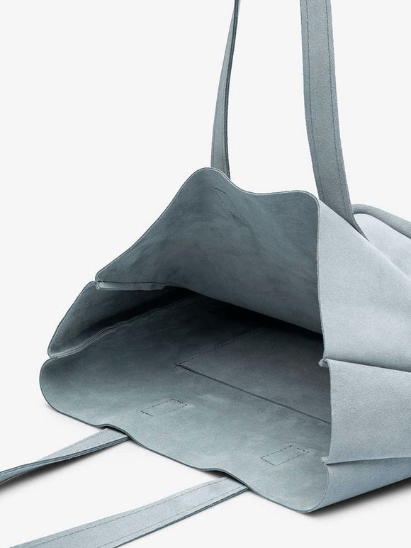 сумка шоппер цинк замша