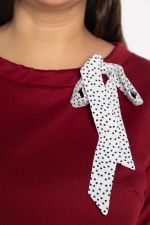 Блуза Федерика (бордово-белая) Б14997-18М LT Collection