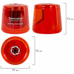 Точилка электрическая BRAUBERG DOUBLE BLADE RED двойное лезвие питание от 2 батареек АА (2 штуки в упаковке)