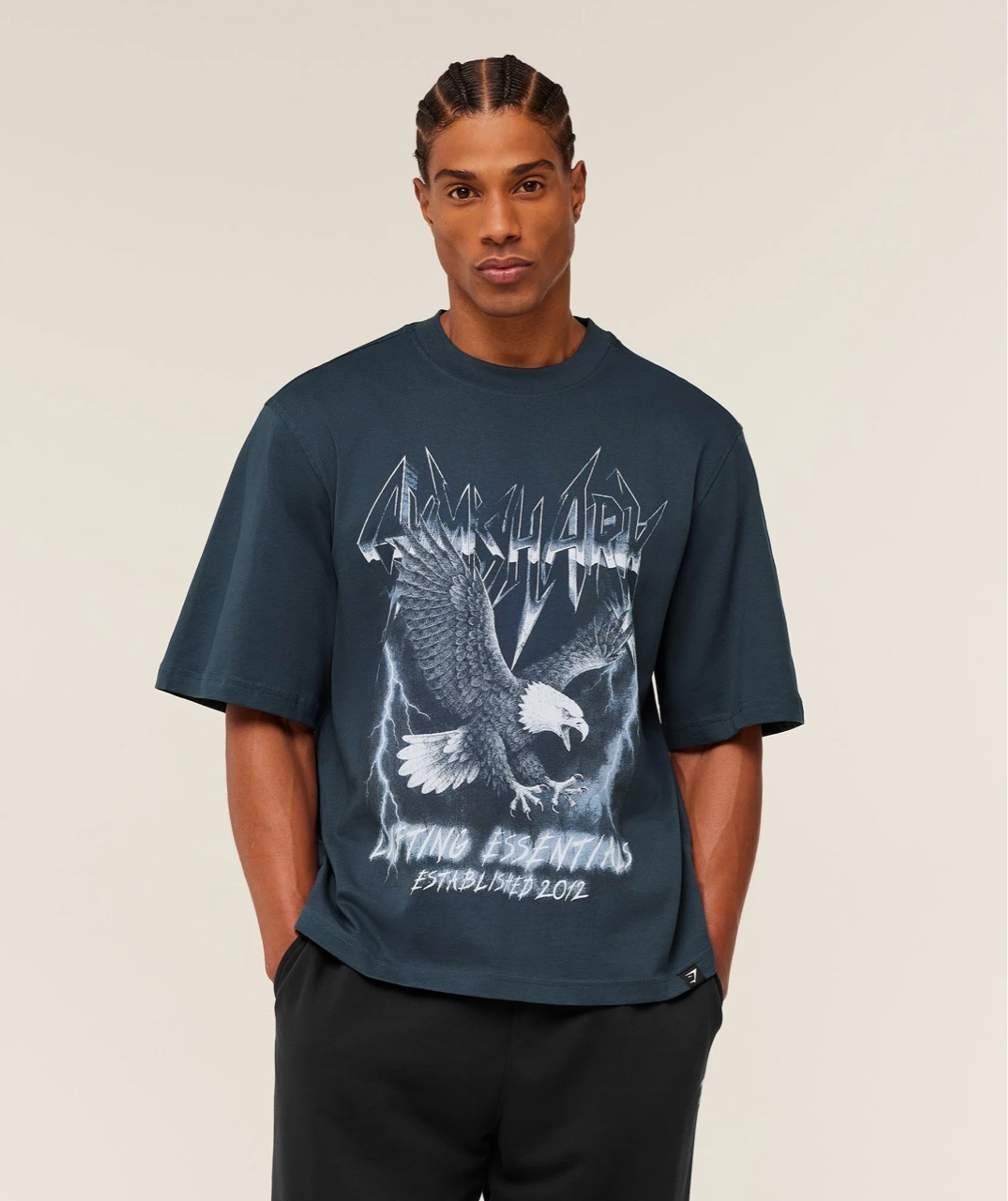 Футболка GYMSHARK Eagle Graphic T-Shirt Blue