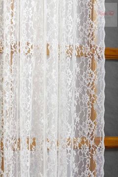 Длинные шторы Люси-Т гипюр жаккардовый (белый)