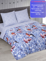 Постельное белье 1 5 спальное, бязь, 100% хлопок, 1 наволочка 70х70
