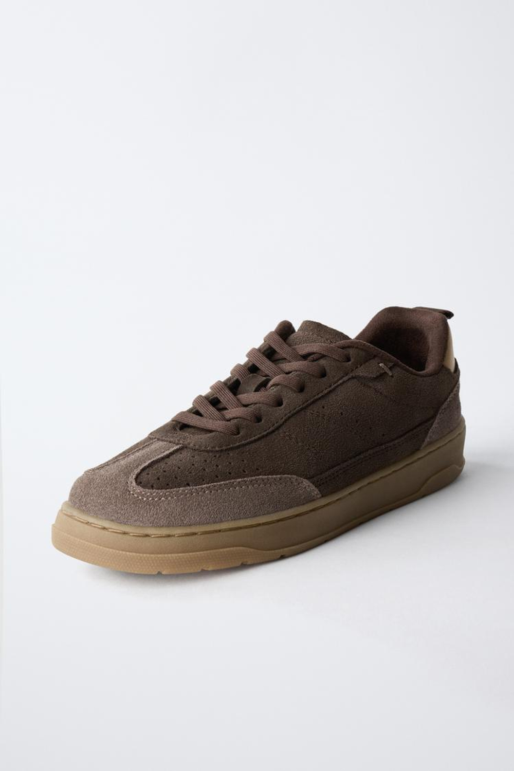 ZARA КОЖАНЫЕ КРОССОВКИ BAREFOOT, КОРИЧНЕВЫЙ