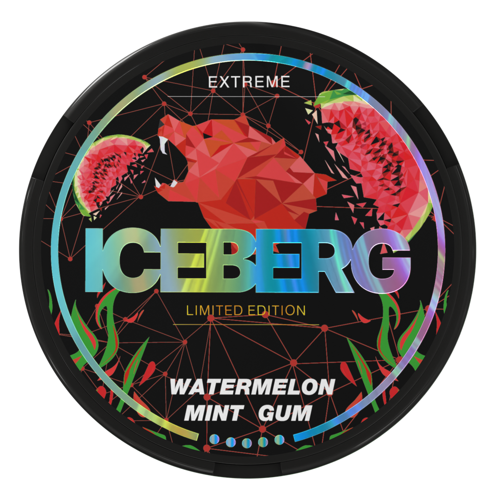 ICEBERG WATERMELON MINT GUM (130МГ) - АРБУЗНАЯ МЯТНАЯ ЖВАЧКА
