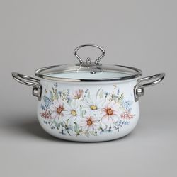 НАБОР КАСТРЮЛЬ AGNESS ЭМАЛИРОВАННЫХ СЕРИЯ "ДВОРЦОВЫЙ ПАРК" 4ПР. 2,0Л И 2,8Л, 18Х11СМ, 20Х12СМ