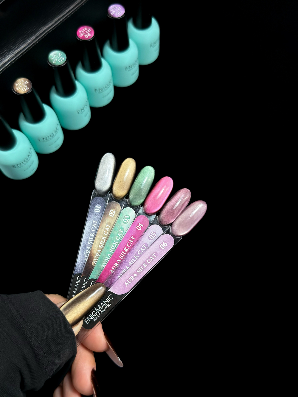 ENIGMANIC AURA Silk Cat Gel Polish with Cat's Eye Effect, 10 ml. #02