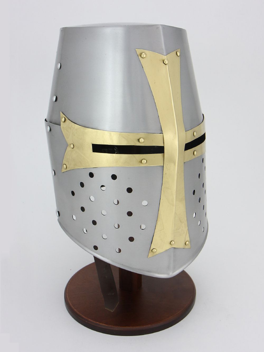 Nautical Шлем крестоносца ''Ведро'' с медной отделкой