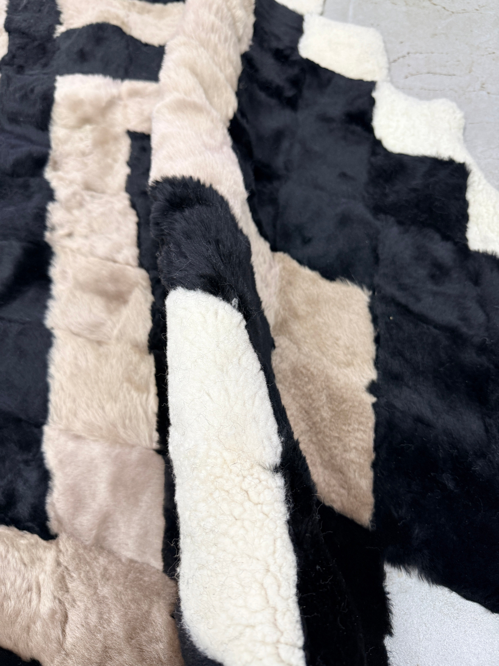 Покрывало меховое ковер из шкуры овчины