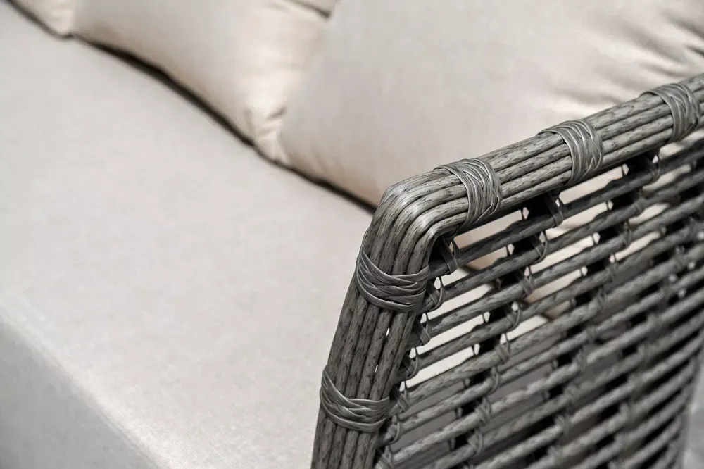 "Валенсия" лаунж-зона из искусственного ротанга, цвет серый