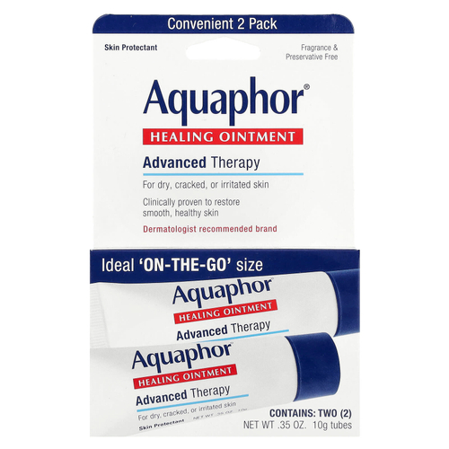 Aquaphor, Advanced Therapy, лечебная мазь, 2 тюбика по 10 г (0,35 унции)