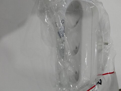 Тройник линейный DEFENDER TA-04, пластик, 3 гнезда, 10А 220v, без заземления, белый