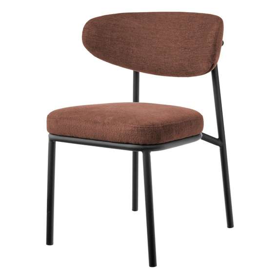 Стул Arvo терракотовый шенилл с черными ножками