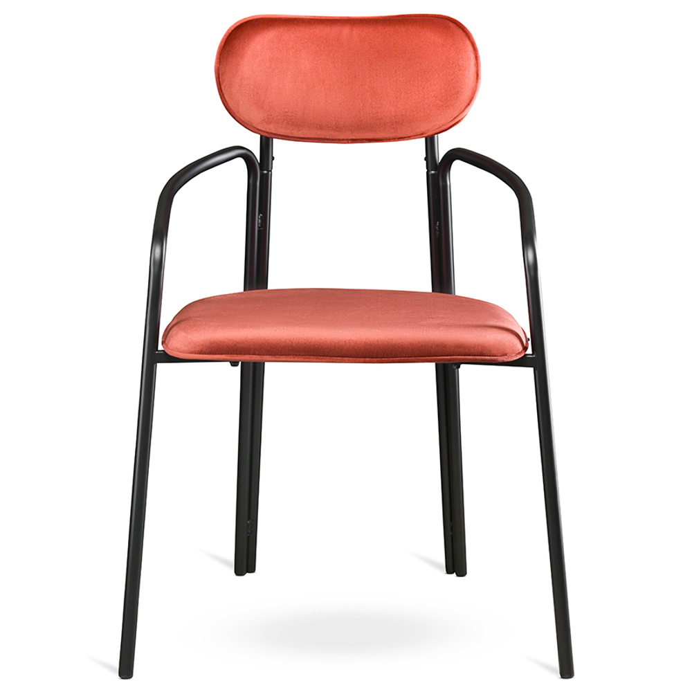 Стул LATITUDE Ror, Round, велюр, черный/темно-красный