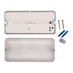 ULW-K25A 6W-4000K IP65 WHITE Светильник светодиодный влагозащищенный. Белый свет 4000K. 660Лм. Размер 220x105x50мм. Корпус белый. ТМ Uniel