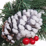 Венок хвойный новогодний «Рождественский день» 50 см, резина, леска, ПВХ (SSQ1914A-50)