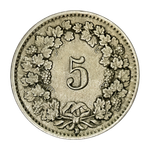 Switzerland, 5 Rappen, 1940 – Libertas Series, VF